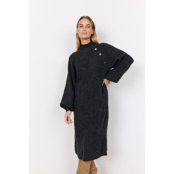 NWT SOYA CONCEPT Nessie Dark Grey Knit Dress - Picture 1 of 8